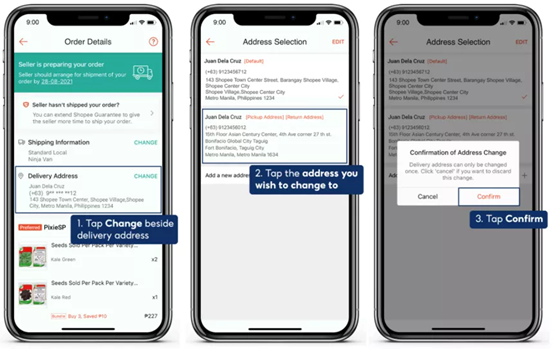 Shopee虾皮如何修改收货地址？